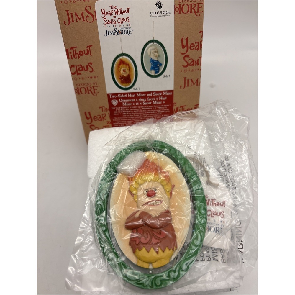 Jim Shore The Year Without A Santa Claus 2 side Heat Snow Miser Ornament 6017537